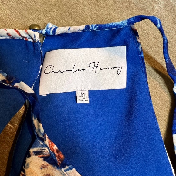 Charles Henry Floral Lined Halter Dress Size M - Picture 6 of 10